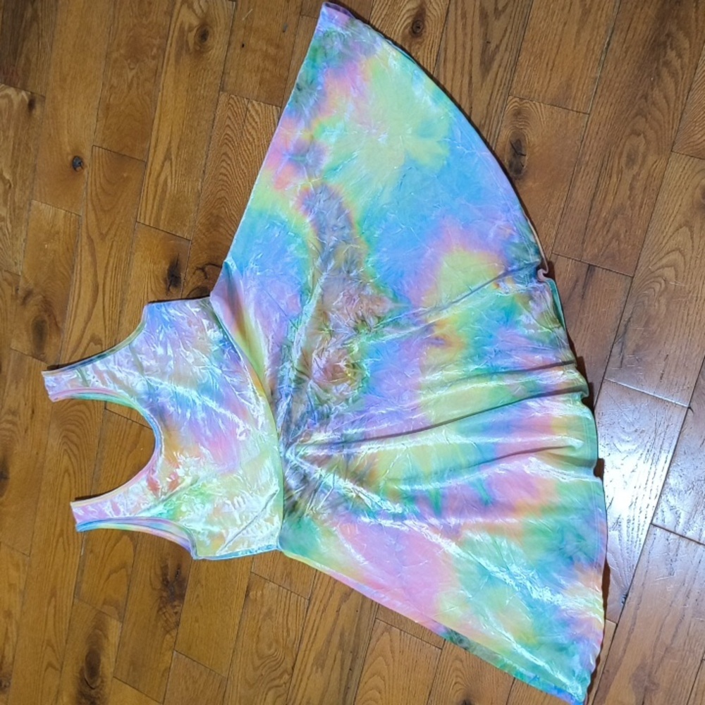 🌈See You Monday Tie Dye Velour Dress